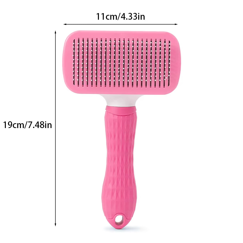 Self-Cleaning Pet Grooming Brush and Dematting Comb for Dogs and Cats