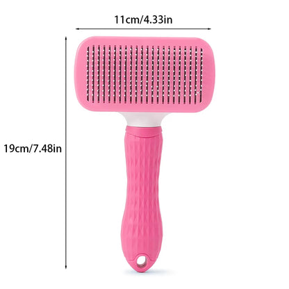 Self-Cleaning Pet Grooming Brush and Dematting Comb for Dogs and Cats