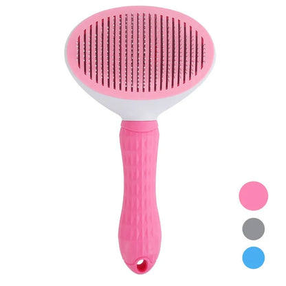 Self-Cleaning Pet Grooming Brush and Dematting Comb for Dogs and Cats