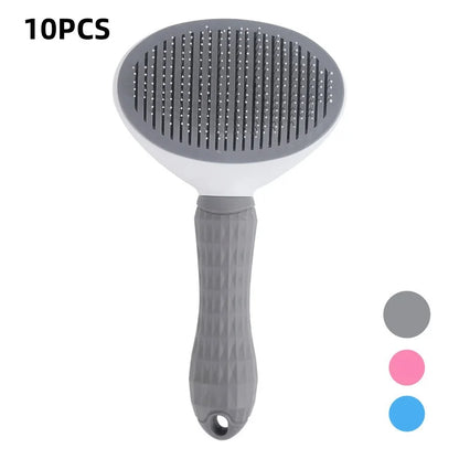 Self-Cleaning Pet Grooming Brush and Dematting Comb for Dogs and Cats