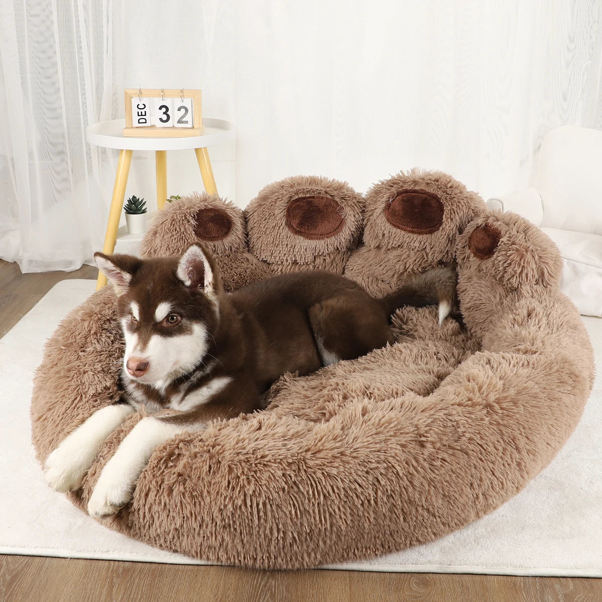 Luxury Plush Dog Sofa Bed for Small to Medium Pets - Winter Warmth and Comfort Kennel Mat