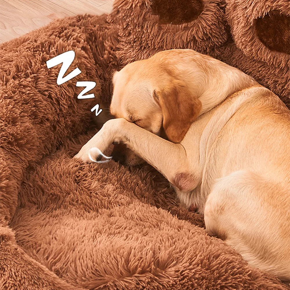 Luxury Plush Dog Sofa Bed for Small to Medium Pets - Winter Warmth and Comfort Kennel Mat
