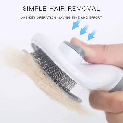 Self-Cleaning Pet Grooming Brush and Dematting Comb for Dogs and Cats