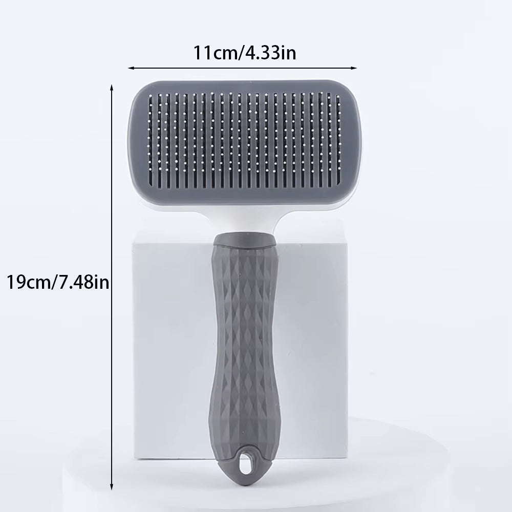 Self-Cleaning Pet Grooming Brush and Dematting Comb for Dogs and Cats