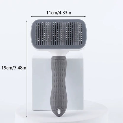 Self-Cleaning Pet Grooming Brush and Dematting Comb for Dogs and Cats
