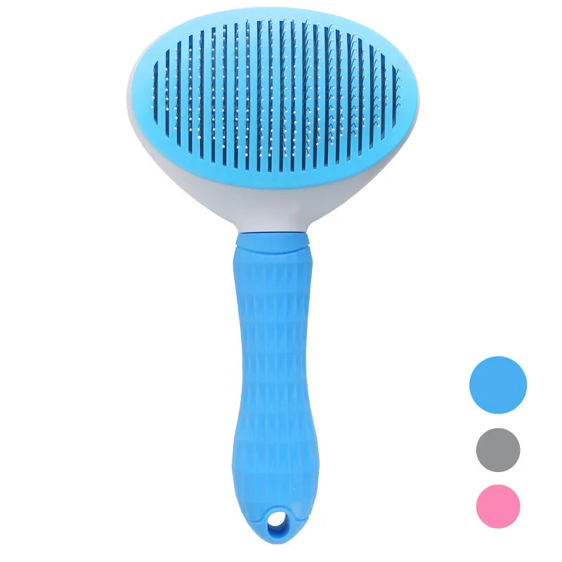 Self-Cleaning Pet Grooming Brush and Dematting Comb for Dogs and Cats